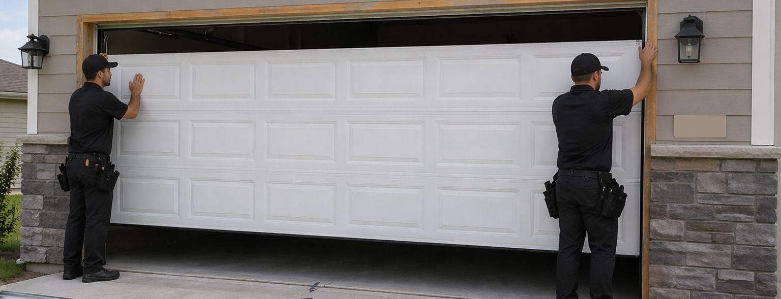 Garage door installation technicians